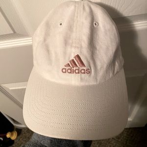 White and pink adidas hat